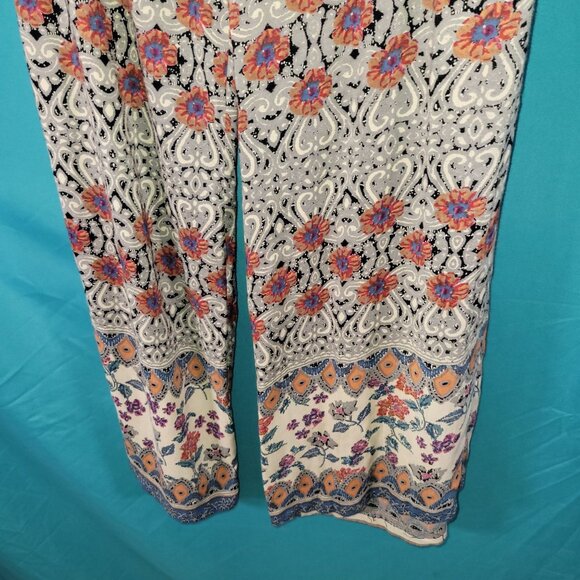 Angie Womens Boho Print Wide Leg Pants Size S Rayon - Picture 4 of 10